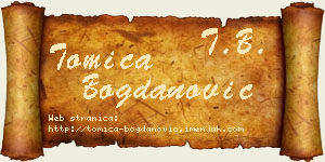 Tomica Bogdanović vizit kartica
